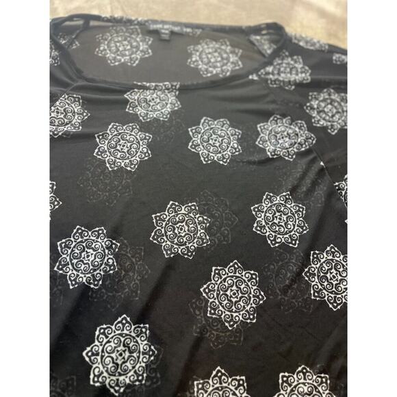 Lane Bryant Tunic Top Shirt Size‎ 18/20 Sheer Black Long Sleeve Coverup - Picture 3 of 5